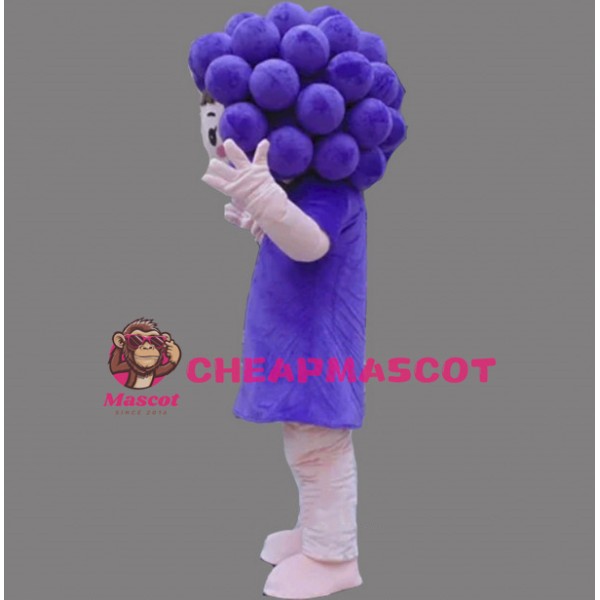 Purple Grape Mascot Costume Vegetable Costume for Adult
