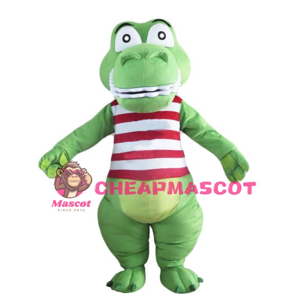 Green Cute Crocodile Mascot Costume Alligator Costume for Adult