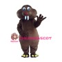 Short Fur Brown Mole Mouse Mascot Costume