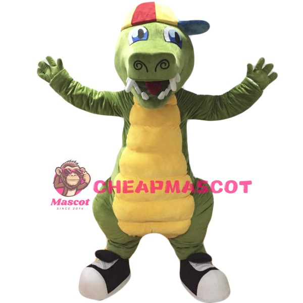 Green Crocodile Mascot Costume Alligator Costume for Adult