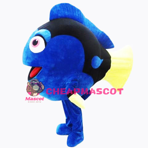 Beautiful Blue Fish Mascot Costume