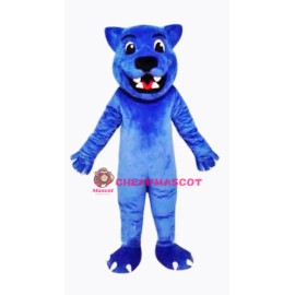 Blue Leopard Cute Panther Mascot Costume