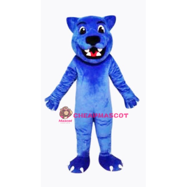Blue Leopard Cute Panther Mascot Costume