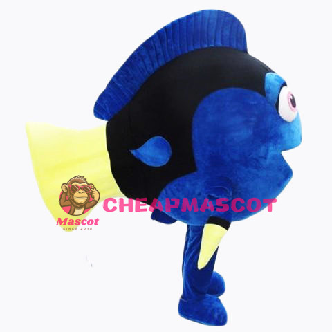 Beautiful Blue Fish Mascot Costume