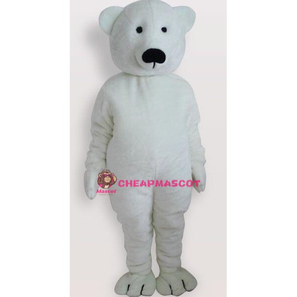 White Polar Bear Mascot Adult Costume