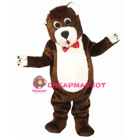 Grentle Brown Teddy Bear Mascot Costume Animal Costume