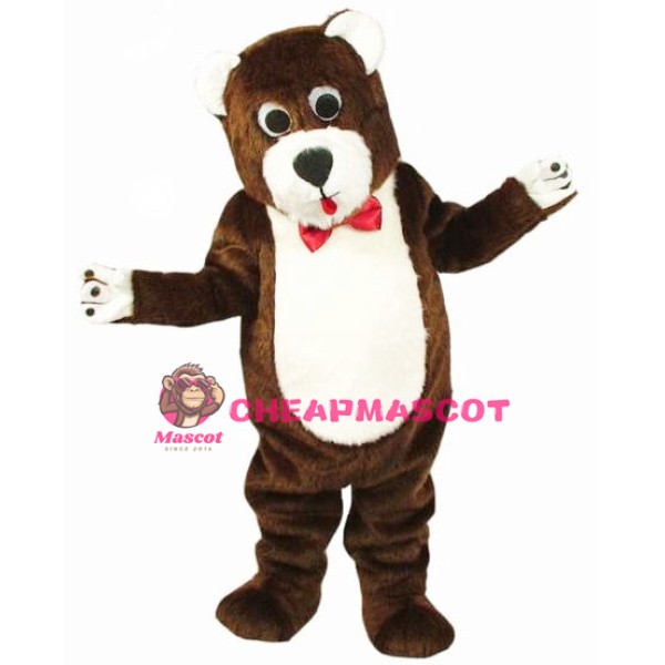 Grentle Brown Teddy Bear Mascot Costume Animal Costume