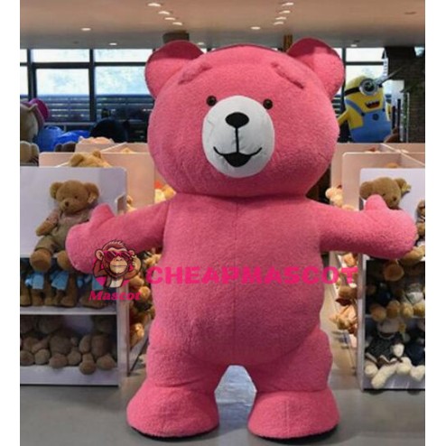 Cute Red Teddy Bear Mascot Costume Animal Costume