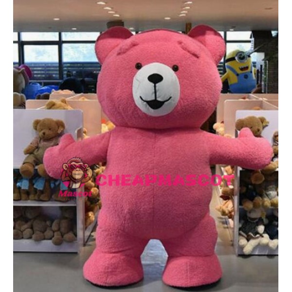 Cute Red Teddy Bear Mascot Costume Animal Costume