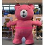 Cute Red Teddy Bear Mascot Costume Animal Costume