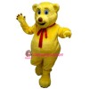 Yellow Cute Teddy Bear Mascot Costume