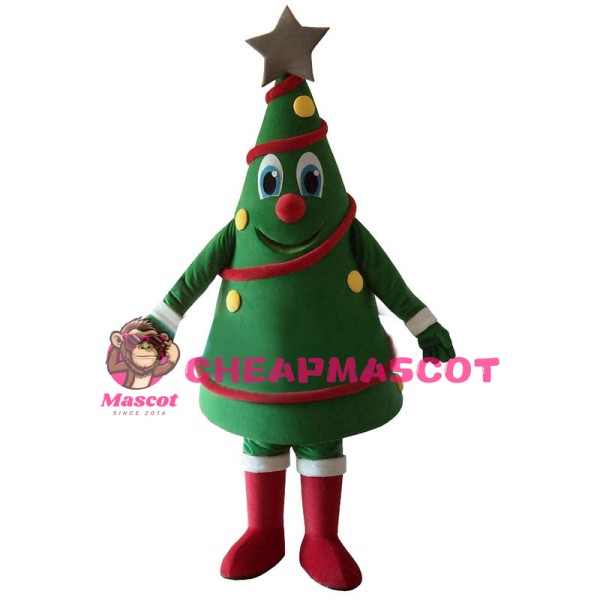 Green Christmas Tree Mascot Costume