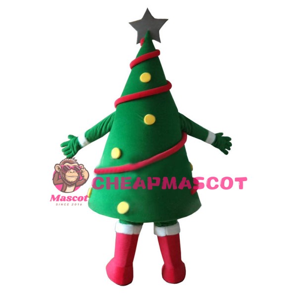 Green Christmas Tree Mascot Costume