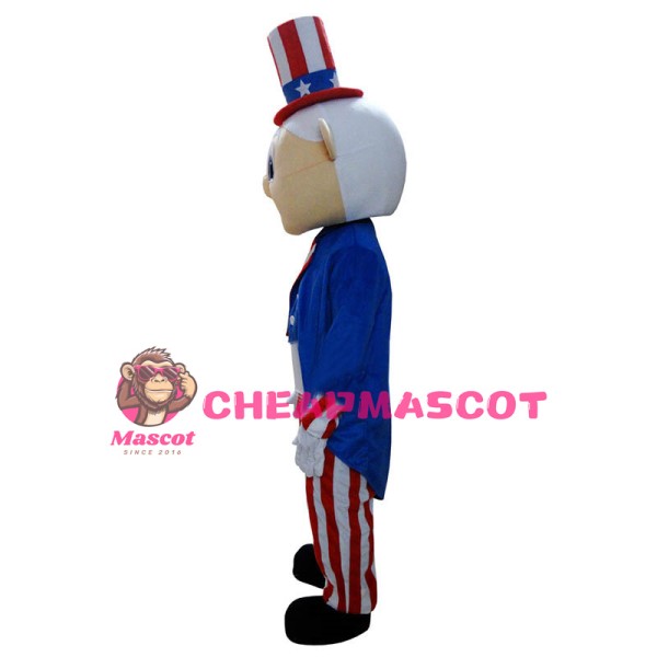 American Old Man Magician Mascot Costume