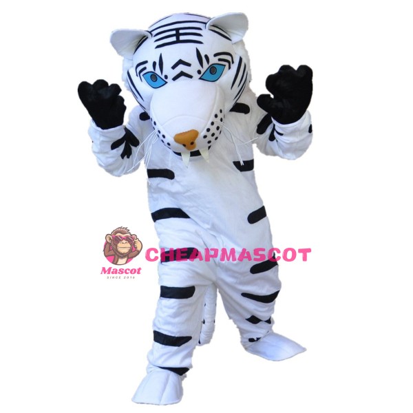 White Tiger Mascot Costume
