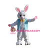 Deluxe Plush Easter Bunny Mascot Costume (US IN STOCK)