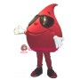Red Drop of Water Blood Mascot Costume
