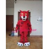 Red Leopard Mascot Costume