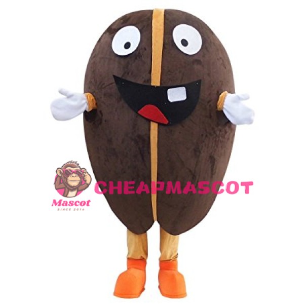 Lovely Coffee Bean Cartoon Mascot Costume