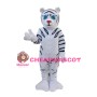 White Tiger Cartoon Mascot Christmas Costume