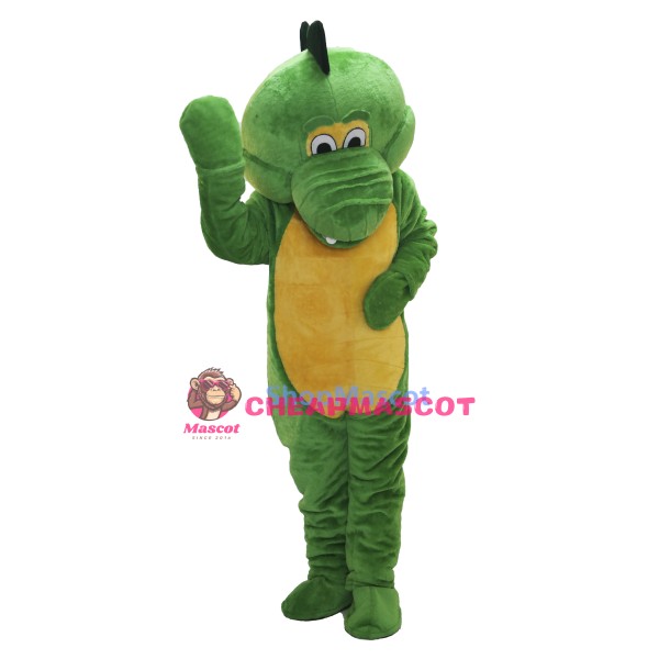 Cute Chirstmas Green Dinosaur Mascot Costume
