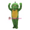 Cute Chirstmas Green Dinosaur Mascot Costume