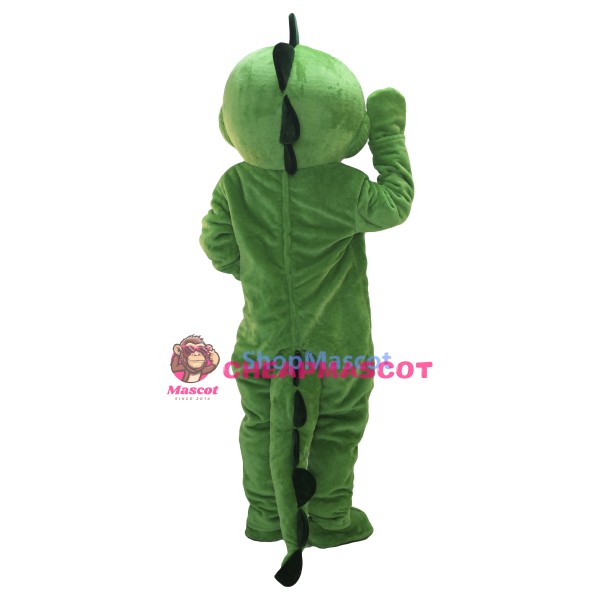 Cute Chirstmas Green Dinosaur Mascot Costume