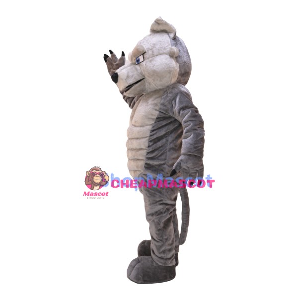 Grey Power Wolf Mascot Costume