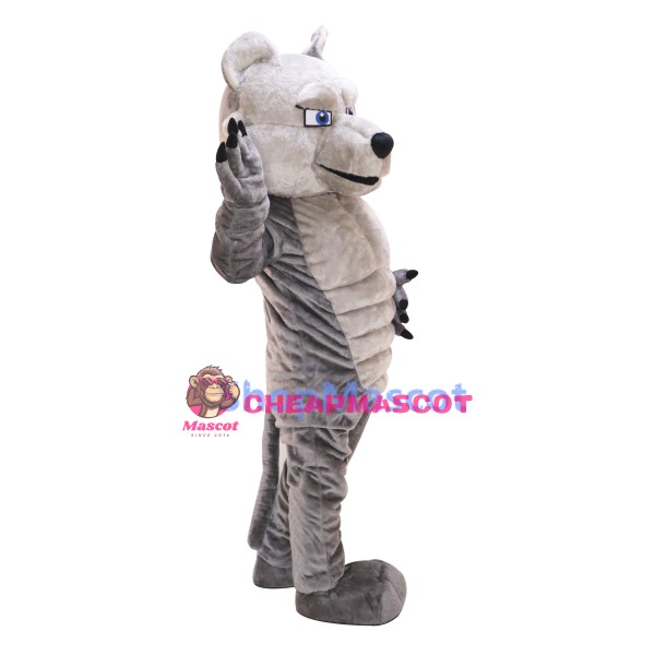 Grey Power Wolf Mascot Costume