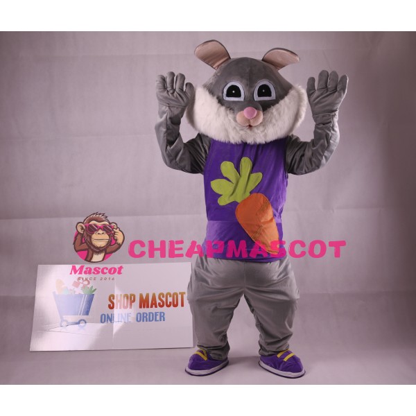 Easter Rabbit Plush Adult Mascot Costume