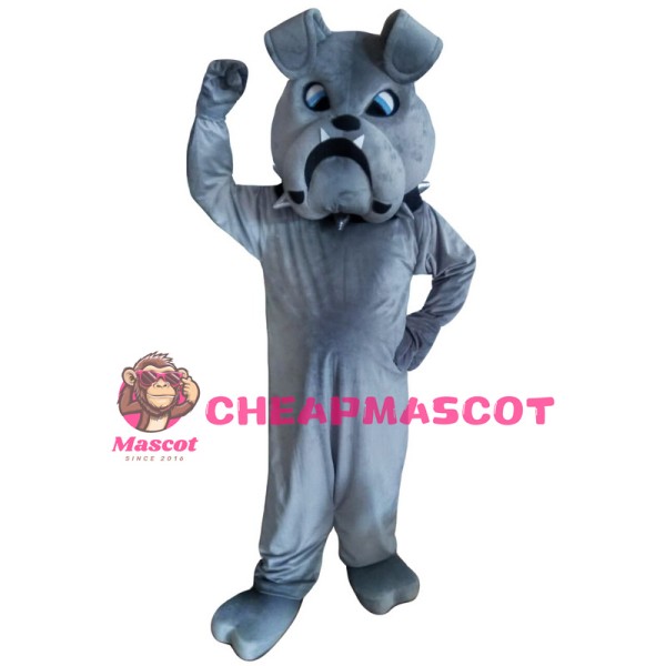 Grey Bulldog Mascot Costumes