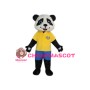 Panda Mascot Costumes Yellow T Shirt