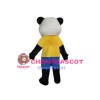 Panda Mascot Costumes Yellow T Shirt