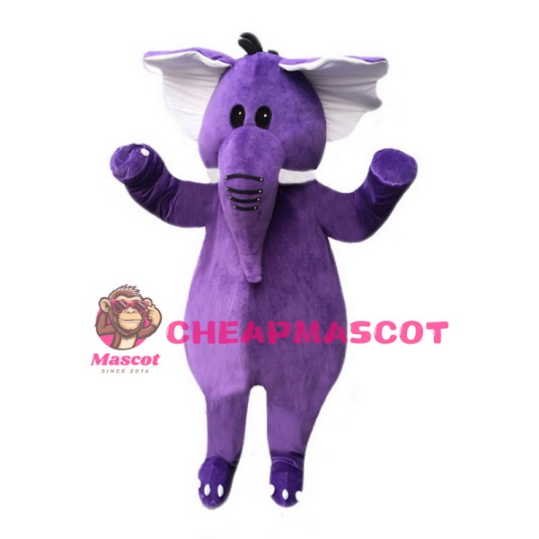 Purple Elephant Mascot Costume For Adults Christmas Halloween 