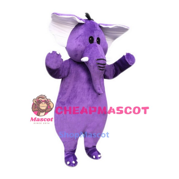 Purple Elephant Mascot Costume For Adults Christmas Halloween 