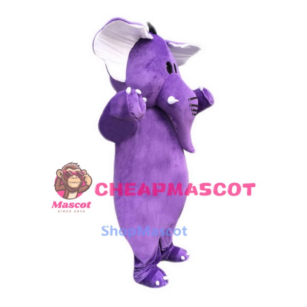 Purple Elephant Mascot Costume For Adults Christmas Halloween 