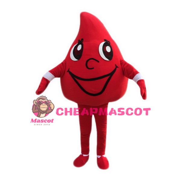 Red Blood Drops Mascot Costume For Adults