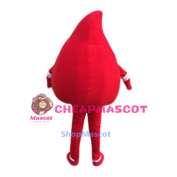 Red Blood Drops Mascot Costume For Adults