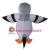 Cartoon Grey Pigeon Mascot Costume 