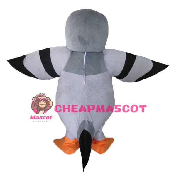 Cartoon Grey Pigeon Mascot Costume 