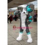 Gray & Blue Husky Mascot Costume
