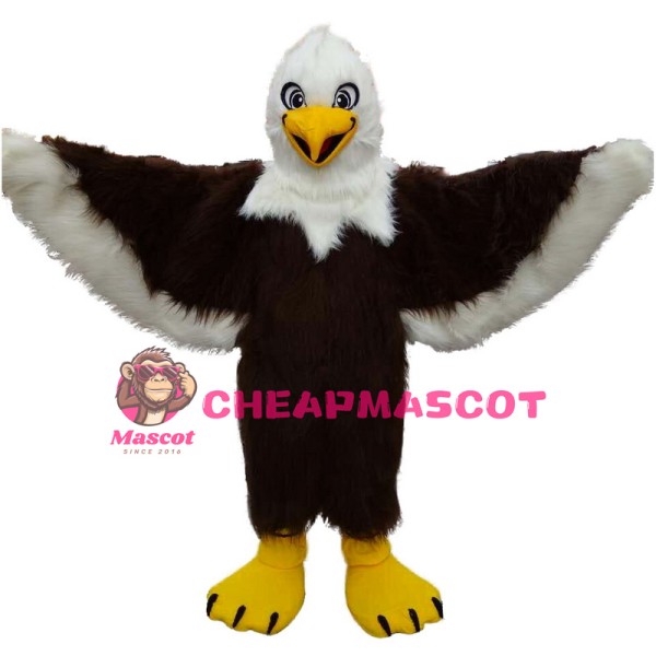Brown Eagle Long Wool Mascot Costume