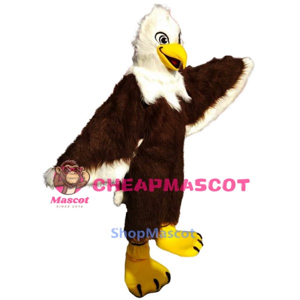 Brown Eagle Long Wool Mascot Costume