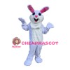 White Easter Bunny Mascot Costume