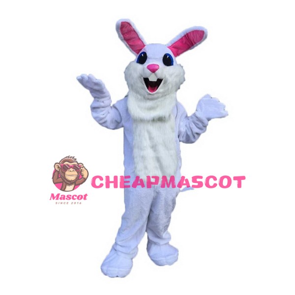 White Easter Bunny Mascot Costume