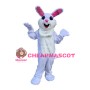 White Easter Bunny Mascot Costume