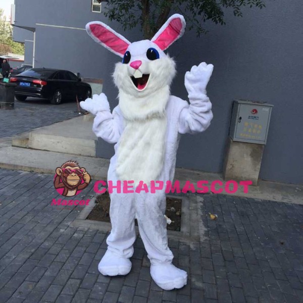 White Easter Bunny Mascot Costume