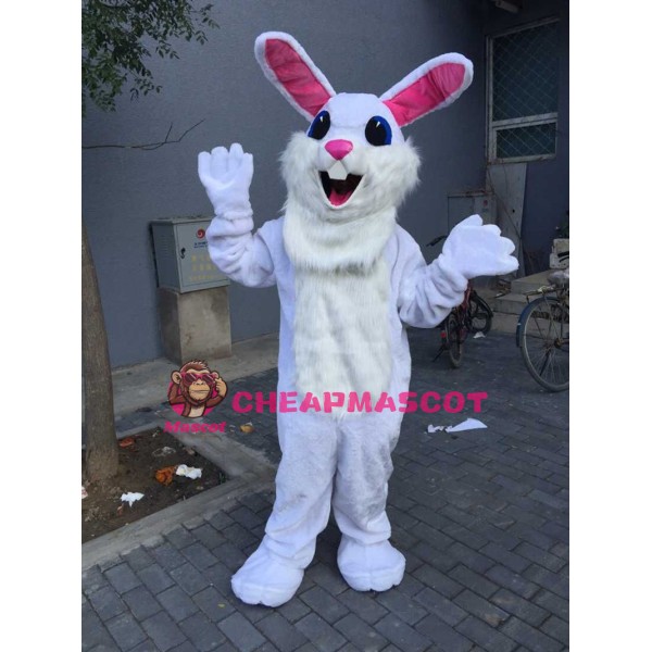 White Easter Bunny Mascot Costume