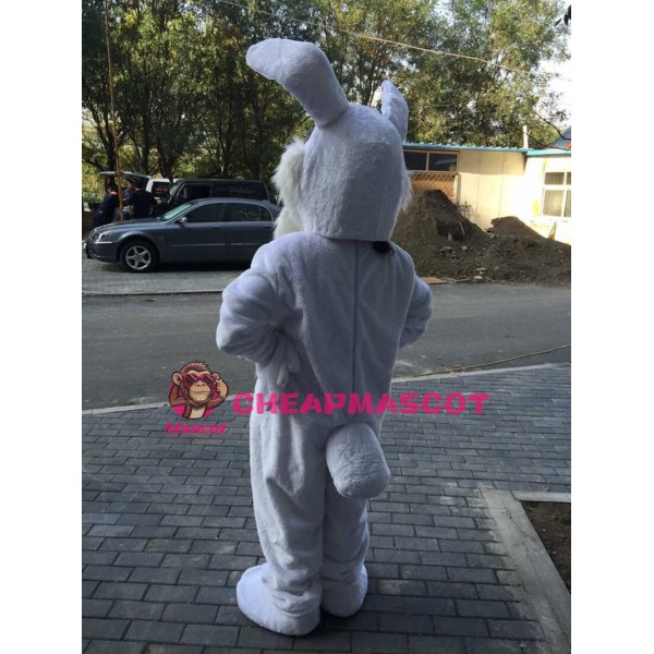 White Easter Bunny Mascot Costume