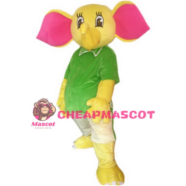 Yellow Elephant Mascot Costume